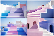 32 Santorini Stairs Illustrations, a Wallpaper Graphic by HipFonts (Thumbnail 5 of 9)