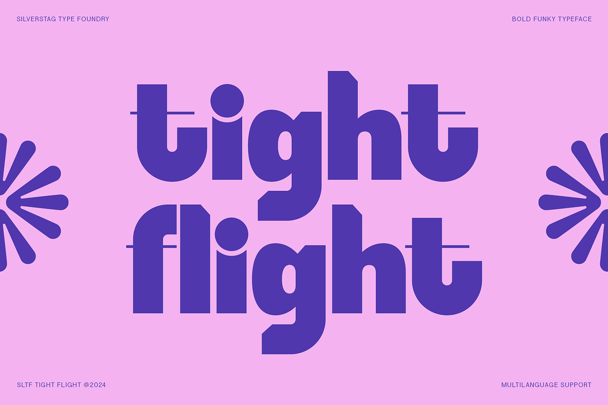 SLTF Tight Flight - Bold Funky Font, a Sans Serif Font by SilverStag Type Foundry (Photo 15 of 19)