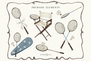 Badminton Vibe Hand Painted Clipart, a Sport Illustration by ArtMaslyana (Thumbnail 4 of 7)