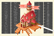 ISOMETRIC TOWN PROCREATE PS CREATOR, a Brush Add-On by AlexandraArt (Thumbnail 4 of 12)