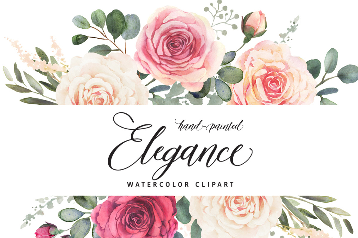 Elegance roses clipart, a Decorative Illustration by AnnelyBlooms (Photo 11 of 13)