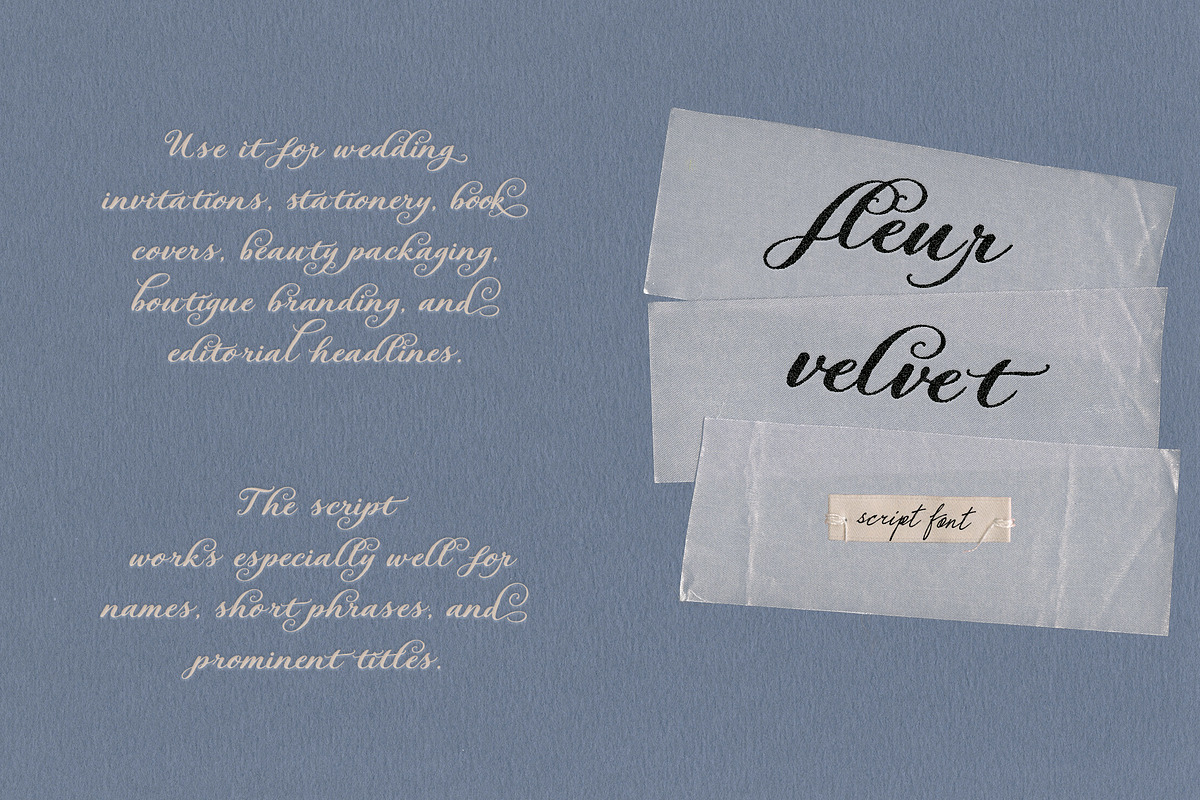 Velvet Fleur - Elegant Script Font, a Script Font by Mneme (Photo 7 of 11)