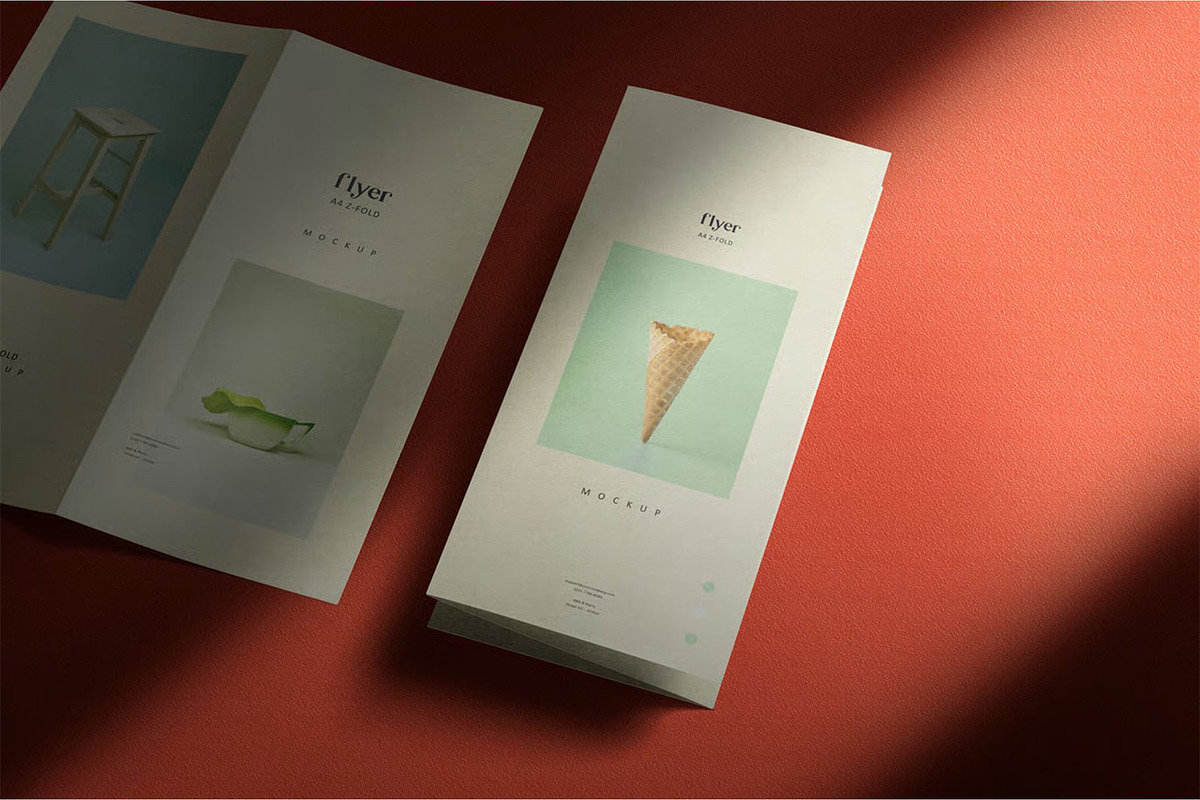 Trifold Mockup, an Advertising Mockup by megostudi0 (Photo 2 of 7)