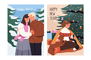People on Christmas, New Year cards, a Person Illustration by PaperTrident (Thumbnail 3 of 3)