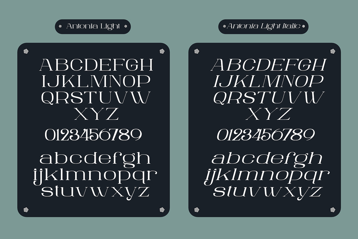 ANTONIA - The Classino Serif, a Serif Font by Khoir (Photo 13 of 17)