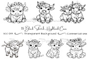 15 Cute Highland Cow Clipart, an Animal Illustration by Art Paradise Studios (Thumbnail 1 of 7)