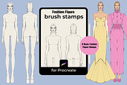 Fashion Figure Stamps for Procreate, a Person Illustration by designs.svkl (Thumbnail 1 of 6)