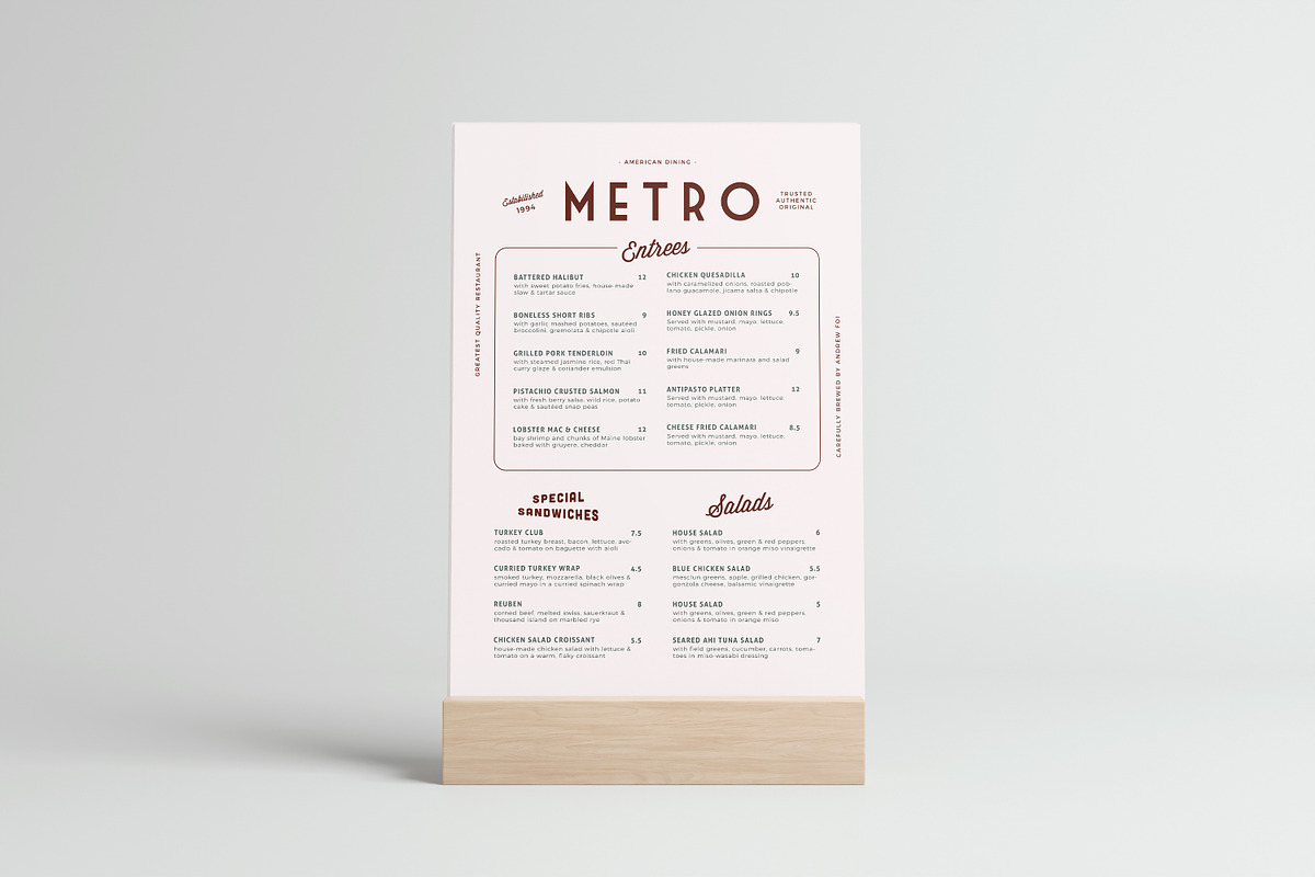 Desk Calendar and Menu Mockup, a Product Mockup by Bitstate Design (Photo 2 of 3)