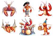 Kawaii Crabs  Clipart Bundle, an Illustration by Pixels.Craft (Thumbnail 2 of 9)