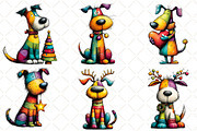 Whimsical Christmas Dog Clipart, an Illustration by Black Bird Studio (Thumbnail 6 of 6)