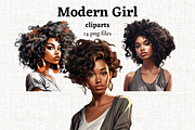 African American Modern Girl, a Person Illustration by Mash Mash Stickers (Thumbnail 1 of 8)