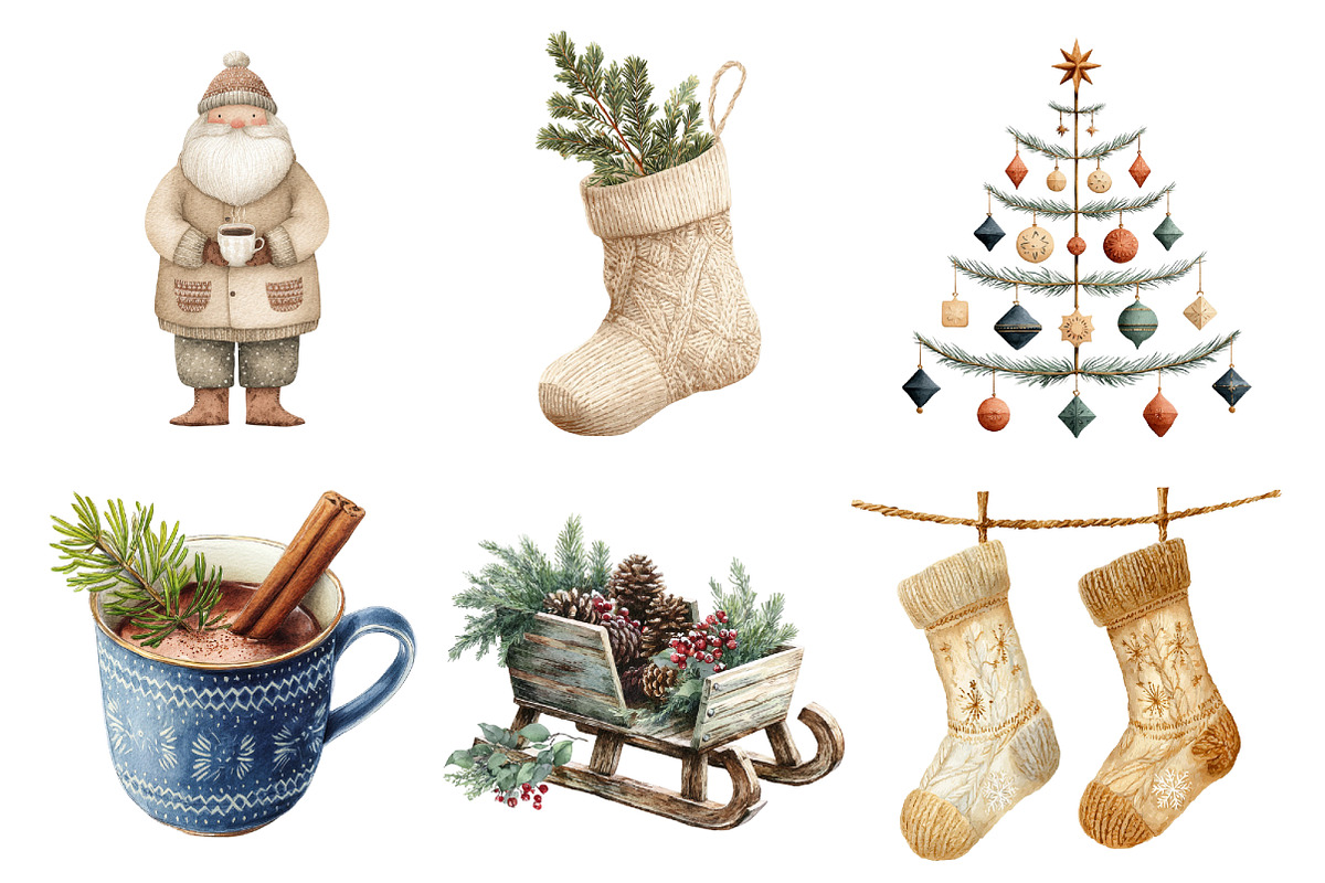 Nordic Christmas Clipart, an Illustration by Designworld (Photo 5 of 6)
