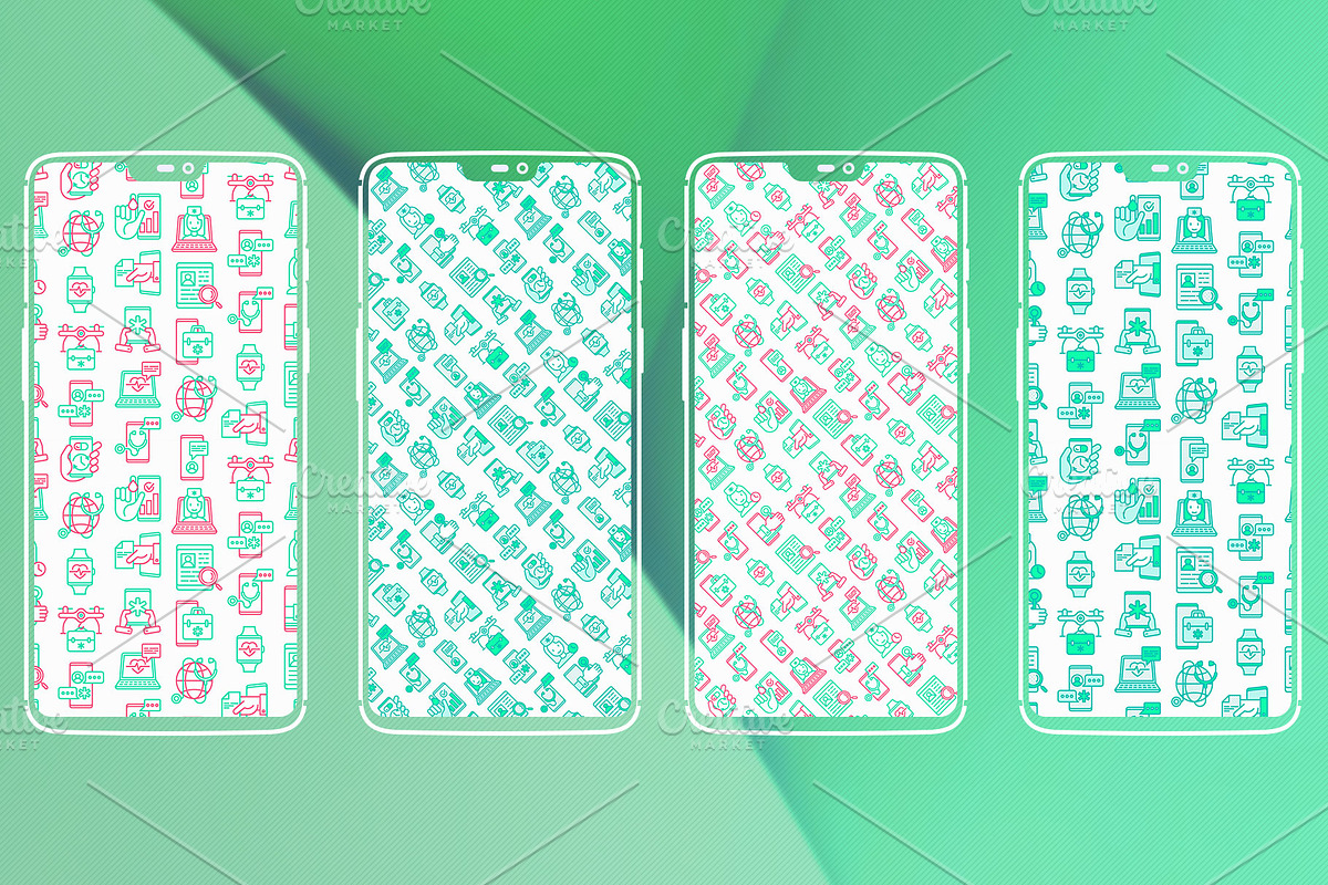 Online Medicine Patterns Collection, a Pattern Graphic by Alex Blogoodf (Photo 2 of 8)
