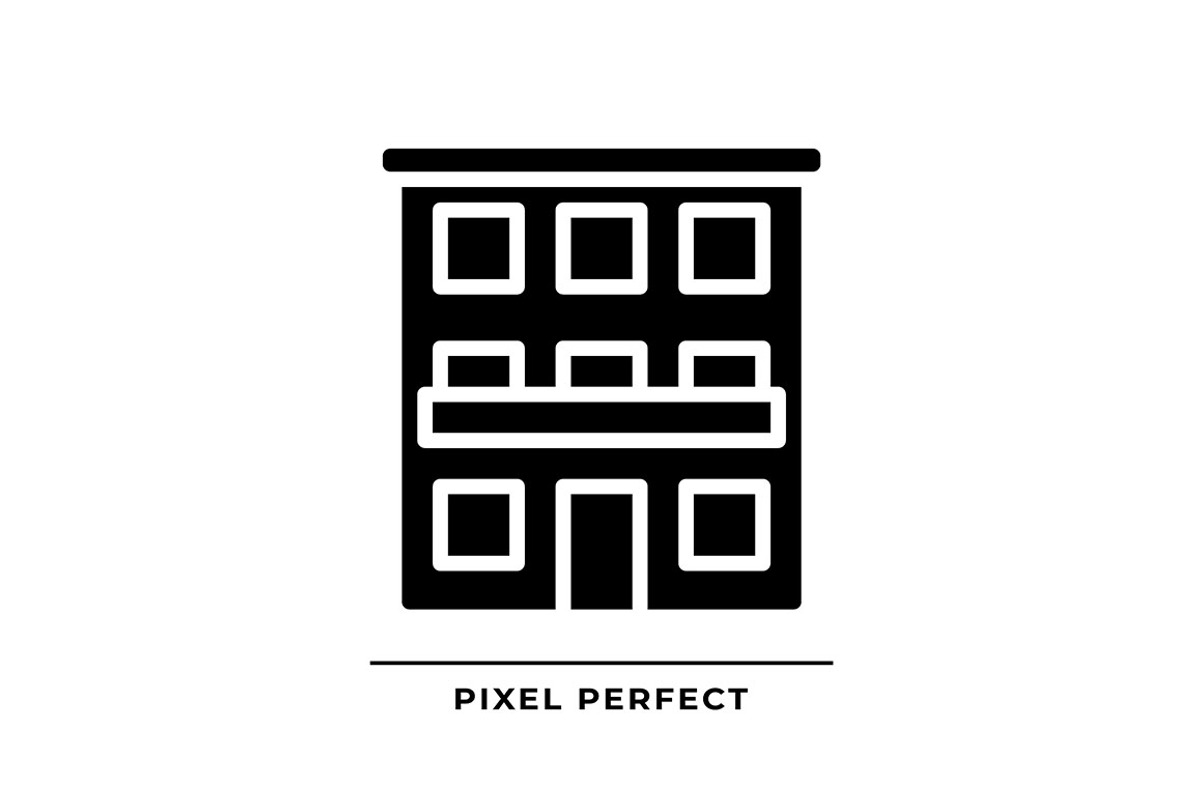 Condominium black glyph icon, an Icon by IMG Visuals