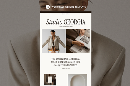 Georgia WordPress Website Template, a WordPress Template by Élanche Studio