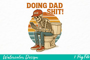 Dad Png Dad Shirt Design Dad Shit, an Illustration by Watercolor design (Thumbnail 1 of 3)