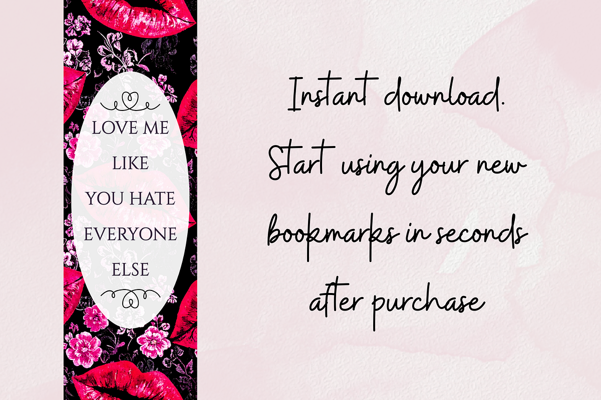 Cute Romantasy Printable Bookmarks, an Object Graphic by Anna Design Studio (Photo 8 of 9)