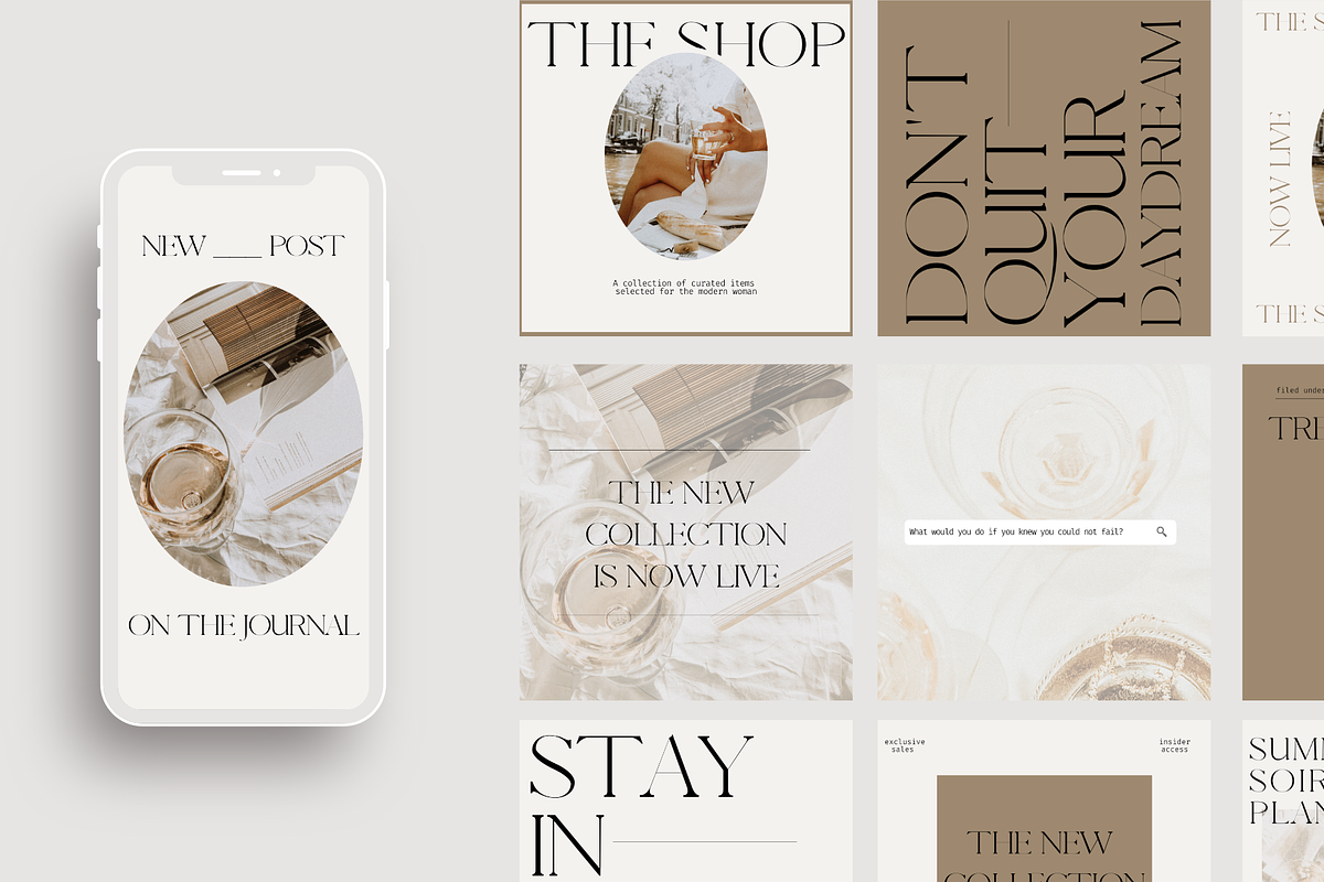 Whimsical Social Media Templates, a Device Mockup by Le Maison Bohem (Photo 2 of 11)