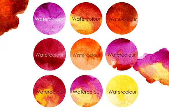 9 Watercolour Paint Forms