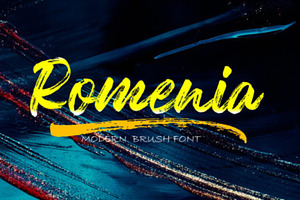 Romenia - Modern Brush Font