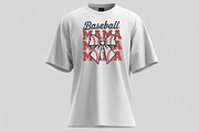 Baseball Mama Embroidery File Bow, an Illustration by Moss Rose (Thumbnail 2 of 3)