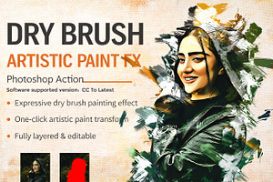 Dry Brush Artistic Paint FX, an Action Add-On by Studio Retouch