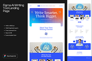 Figma AI Writing Tool Landing Page, a Landing Page Template by Musara (Thumbnail 1 of 5)