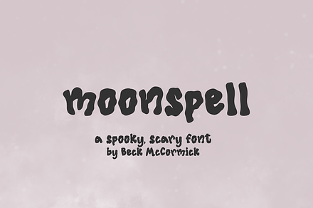 Moonspell Font - A Wavy Font, a Handwritten Font by Beck McCormick