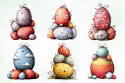 Whimsical Easter Eggs Png Clipart, an Illustration by Creative Art (Thumbnail 8 of 8)