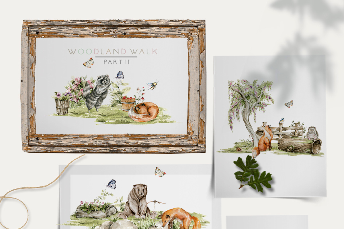 Woodland baby animals 2 Field flower, an Animal Illustration by 60secondsArt (Photo 9 of 16)