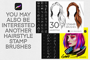 Hairstyle Stamp Brushes Procreate, a Brush Add-On by sundrameda (Thumbnail 5 of 9)