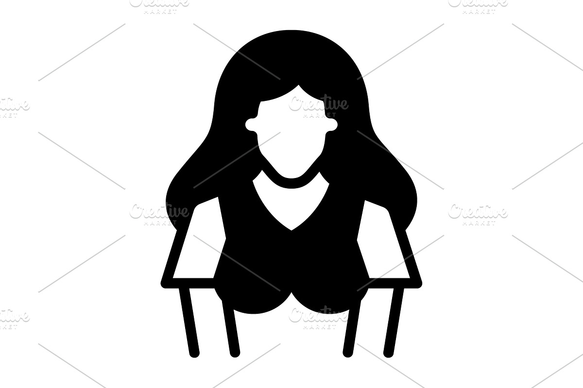 Babes girl solid icon, a Solid Icon by Creative priyanka