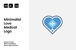 Minimalist Love Medical Logo, a Branding & Logo Template by Luxury Logos