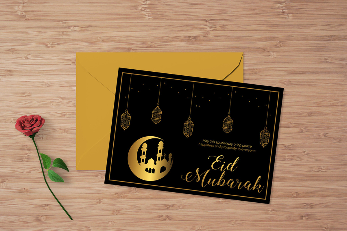 Eid Mubarak Greeting Card - V03, a Card Template by Rimana_Templatehive (Photo 2 of 3)