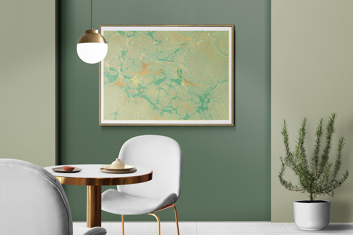 Gold & Mint Green Backgrounds, a Background Graphic by Suna Kosem (Photo 9 of 9)