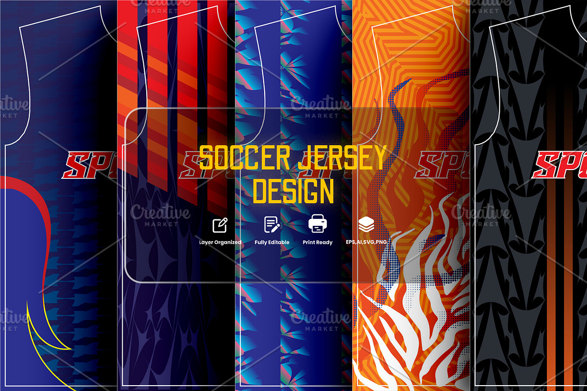 Modern Athletic Football Jersey, a Sport Illustration by samsulpassive (Photo 1 of 3)