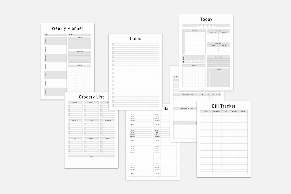 2025 Sunday & Monday Starts Planner, a Stationery Template by MNT-Creator (Photo 9 of 10)