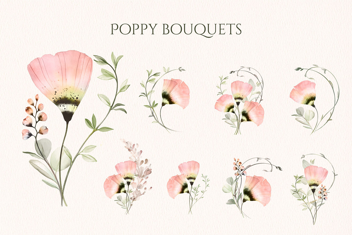 Transparent Blush Garden Watercolor, an Illustration by Akvarelldesign (Photo 6 of 10)