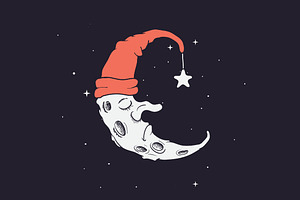 Sleeping Crescent In Hat