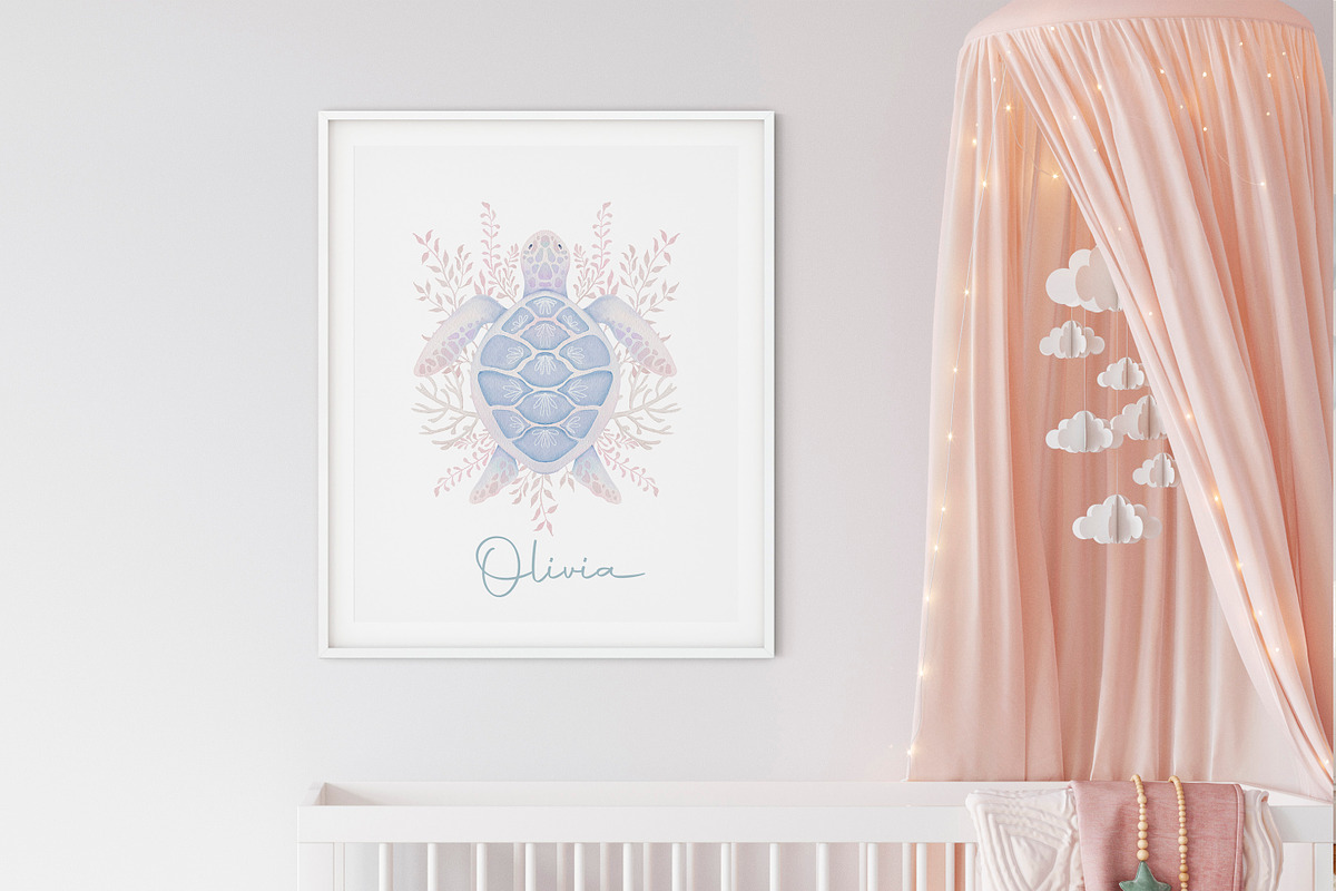 Charming ocean.Watercolor collection, an Animal Illustration by AfonshinaArt (Photo 6 of 11)