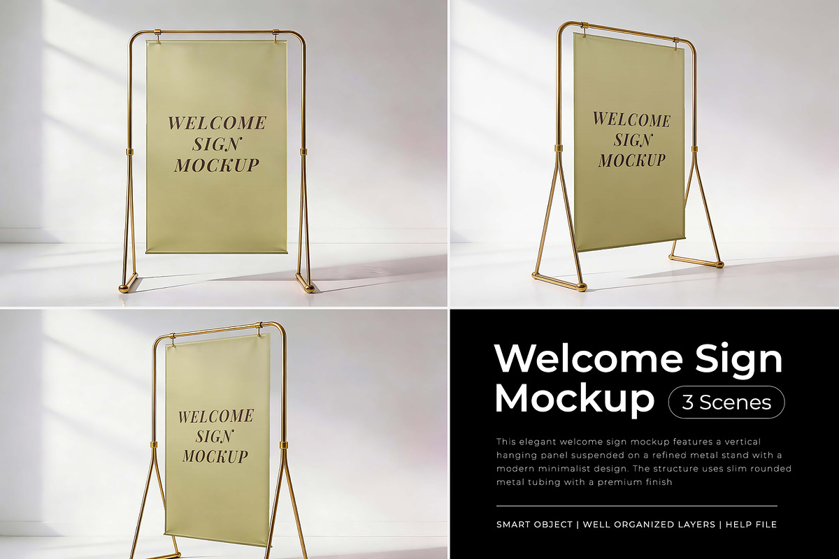Welcome Sign Mockup, a Product Mockup by Pitchlook.Studio (Photo 1 of 4)