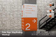 Pole Sign Wayfinding Mockup, an Advertising Mockup by herutage (Thumbnail 1 of 4)