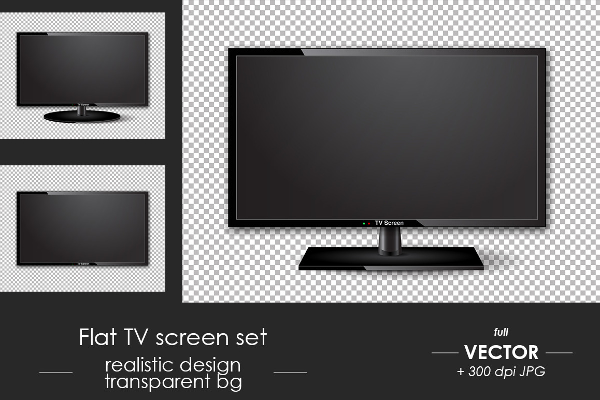 Flat TV screen set, an Object Graphic by OKart.studio (Photo 1 of 4)