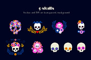 Spooky Flowers Collection, a Pattern Graphic by Zim Varezhkin (Thumbnail 4 of 7)