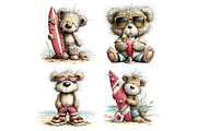 Summer Bear PNG Clipart Bundle, a Seasonal Illustration by Nicolle's Colorful Art (Thumbnail 4 of 4)
