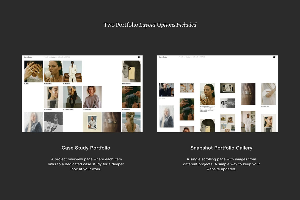 Editorial Squarespace Website, a Squarespace Template by Studio TSM (Photo 8 of 16)