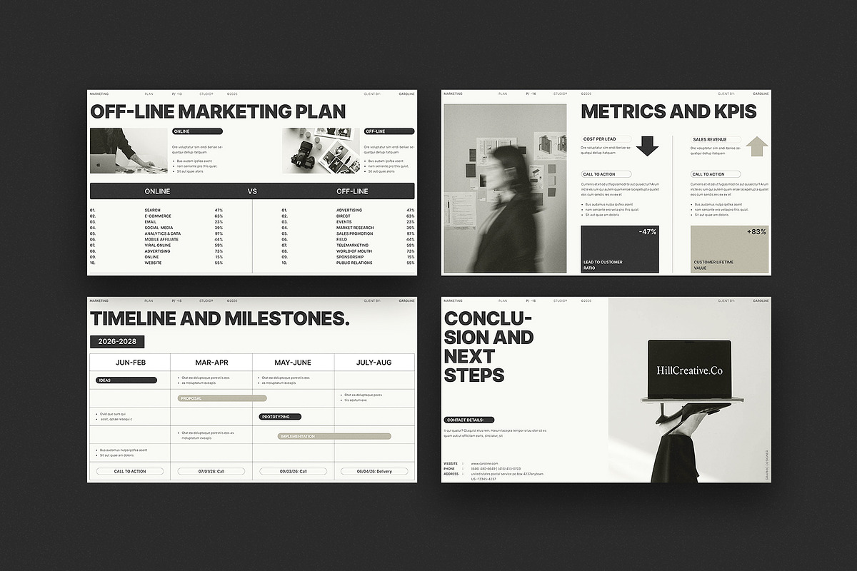 Marketing Plan Presentation Template, a Presentation Template by Studio Monova (Photo 12 of 13)
