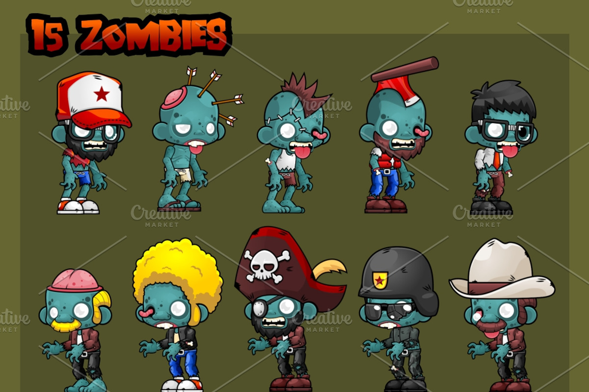 Zombie Outbreak - Game Sprites, an Illustration by pzUH (Photo 2 of 8)