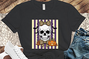 Preppy Halloween Coquette Skull Bow, an Illustration by designcity5 (Thumbnail 3 of 8)