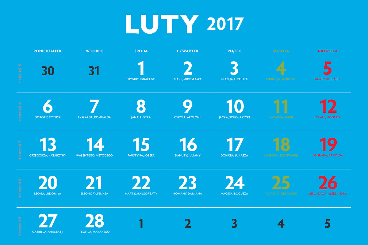 Polish Calendar 2017, a Brochure Template by Feelings (Photo 3 of 5)